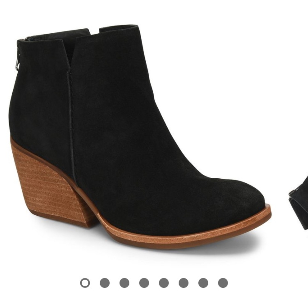KorkEase Chandra Black Suede Ankle Boots